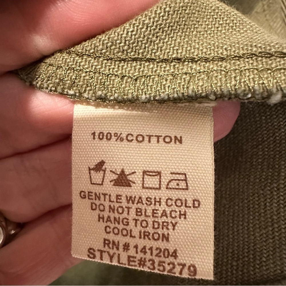 Hem & Thread Cropped Olive Green Women's Jacket - Picture 10 of 12